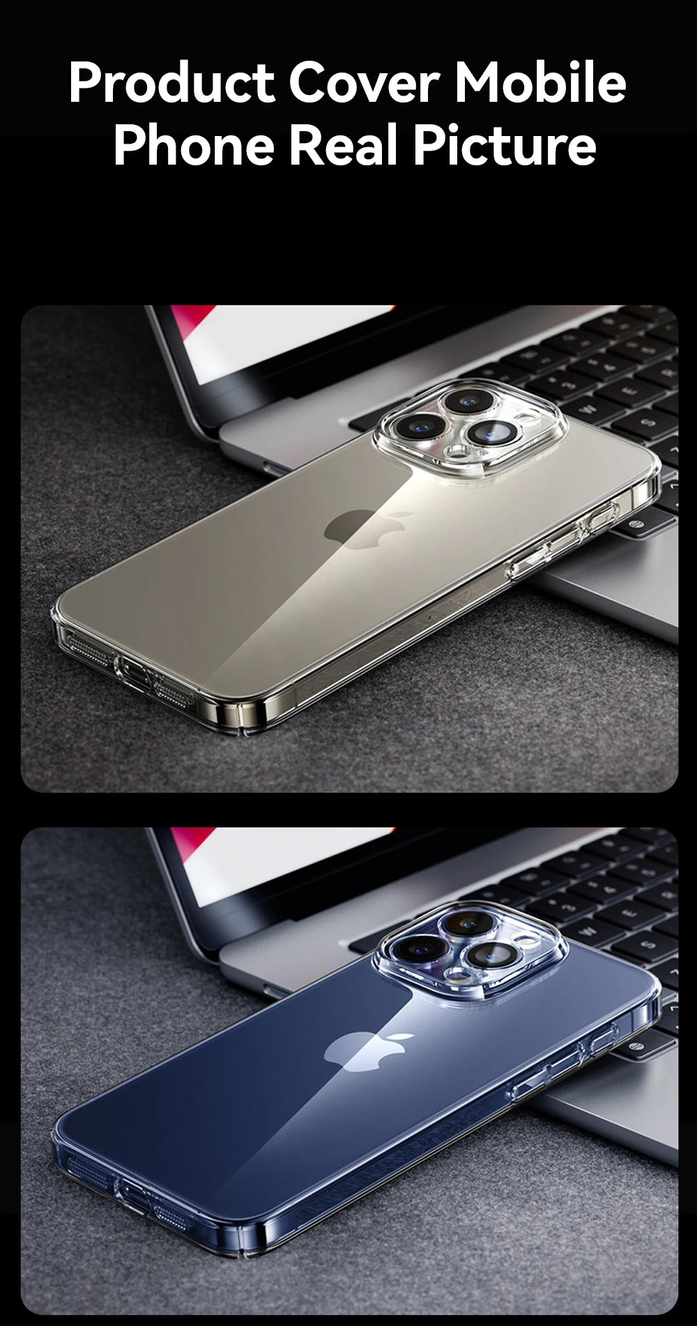 Joyroom Case For iPhone 17 Pro Max Case Crystal Transparent No Yellowing Lens Protection Cover For iPhone 16 Pro Shockproof Case