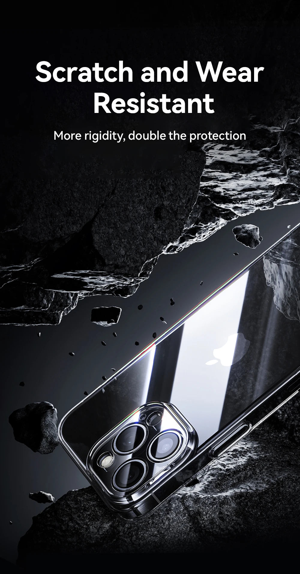 Joyroom Case For iPhone 17 Pro Max Case Crystal Transparent No Yellowing Lens Protection Cover For iPhone 16 Pro Shockproof Case