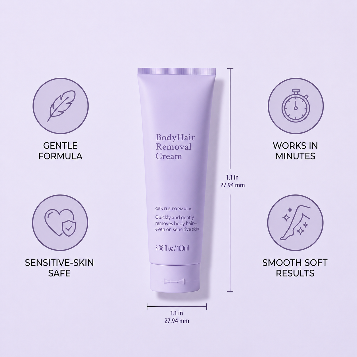 ELSUENO SilkSkin Hair Removal Cream - Smooth & Nourishing