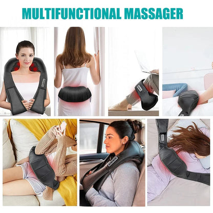 Shiatsu Neck & Shoulder Massager with Heat – Deep Kneading U-Shape Electric Massager