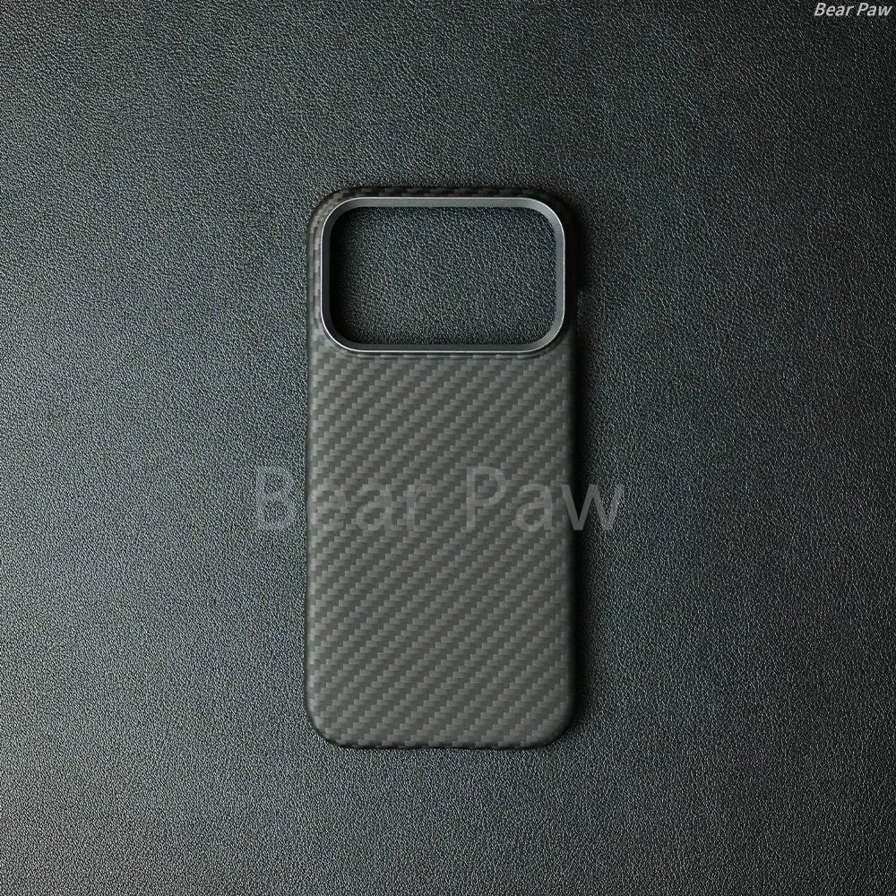 Aramid Carbon Fiber Magnetic Case for iPhone 17 Pro Max Frame Kevlar Fiber Cover for iPhone 17 Pro Magsafe Cases Funda