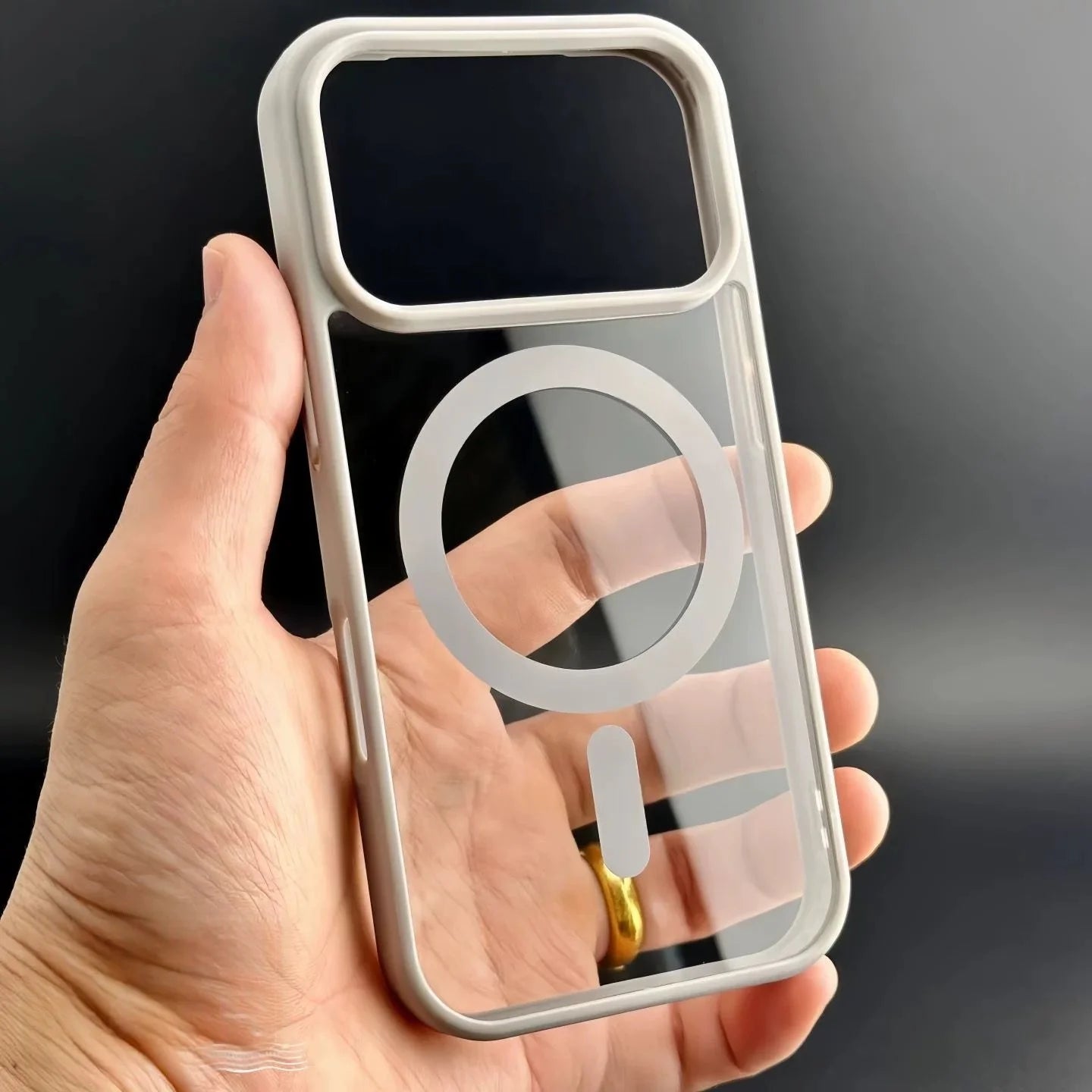 For Magsafe Case For iPhone 17 Air 17Promax 17Pro Original Transparent Acrylic Cover