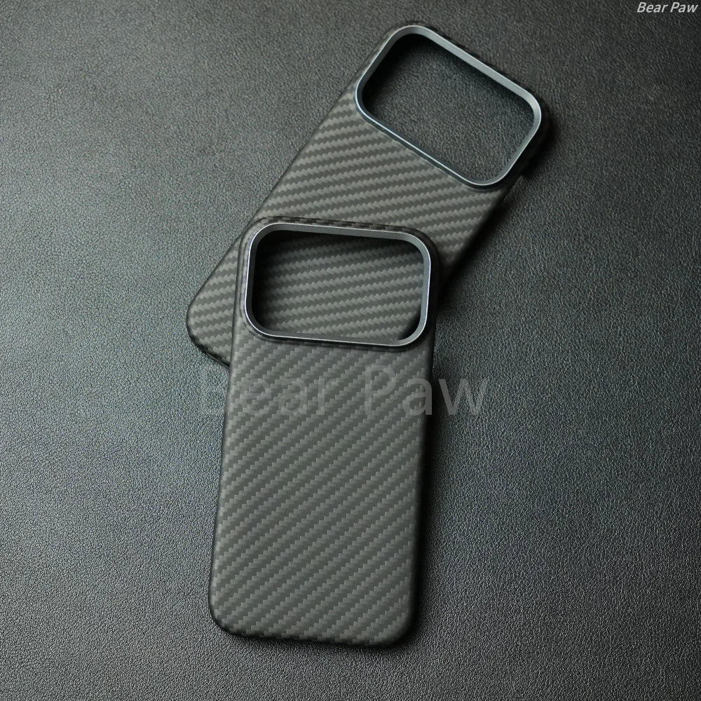 Aramid Carbon Fiber Magnetic Case for iPhone 17 Pro Max Frame Kevlar Fiber Cover for iPhone 17 Pro Magsafe Cases Funda