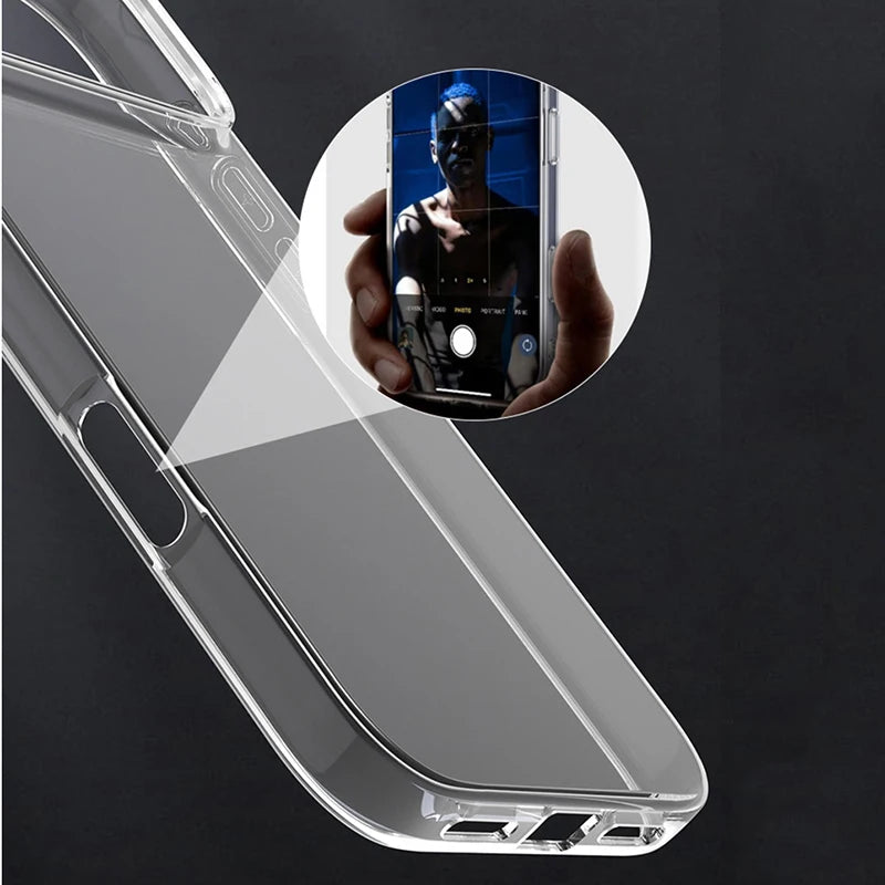 Luxury Silicone Soft Case For iPhone 17 Air Pro Max Ultra Thin Transparent Clear Back Cover For iPhone17 17ProMax Slim Shell