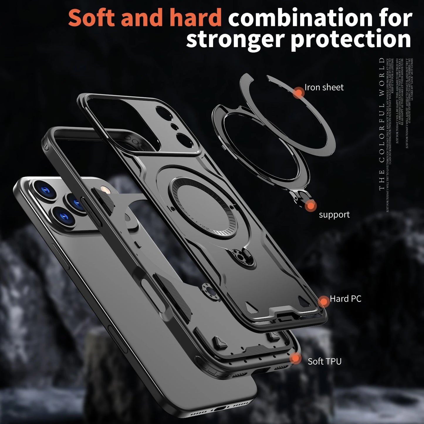 for iphone17 Wireless Charging Stand Ring Hard Case for Iphone 17 Pro Max 17 Air Plus Pro IphoneIphone17 Cases