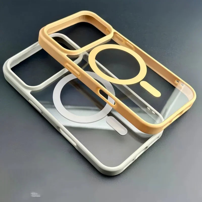 For Magsafe Case For iPhone 17 Air 17Promax 17Pro Original Transparent Acrylic Cover
