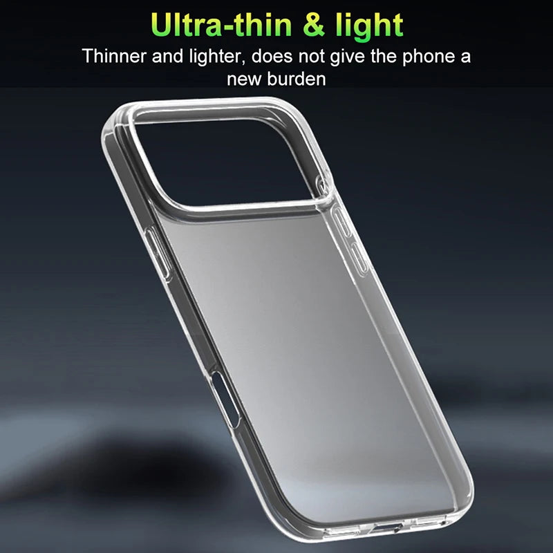 Luxury Silicone Soft Case For iPhone 17 Air Pro Max Ultra Thin Transparent Clear Back Cover For iPhone17 17ProMax Slim Shell