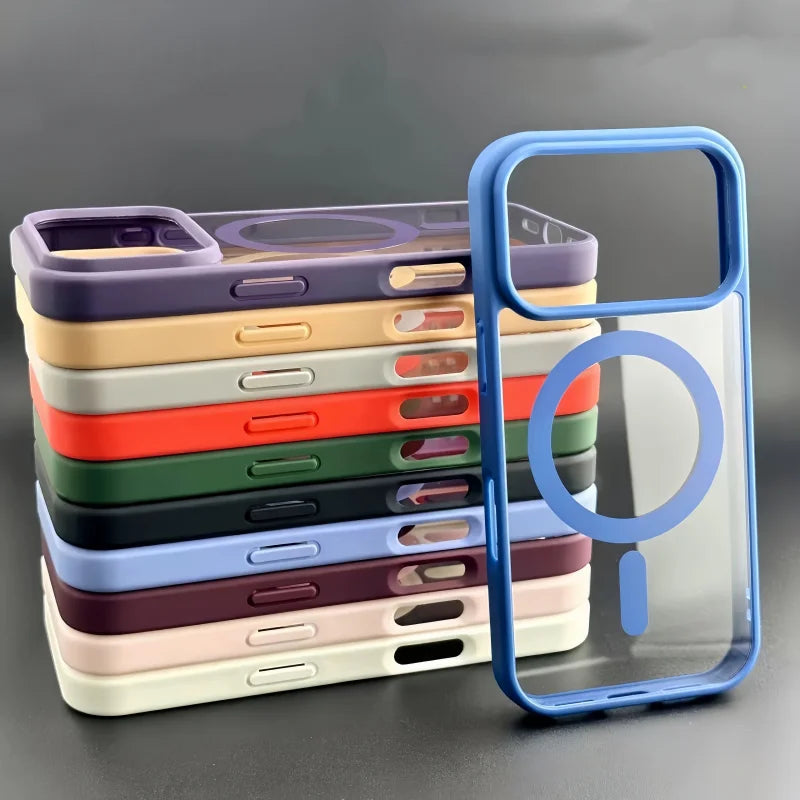 For Magsafe Case For iPhone 17 Air 17Promax 17Pro Original Transparent Acrylic Cover