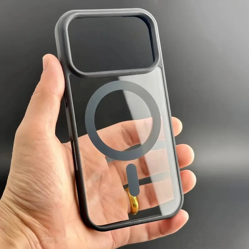 For Magsafe Case For iPhone 17 Air 17Promax 17Pro Original Transparent Acrylic Cover