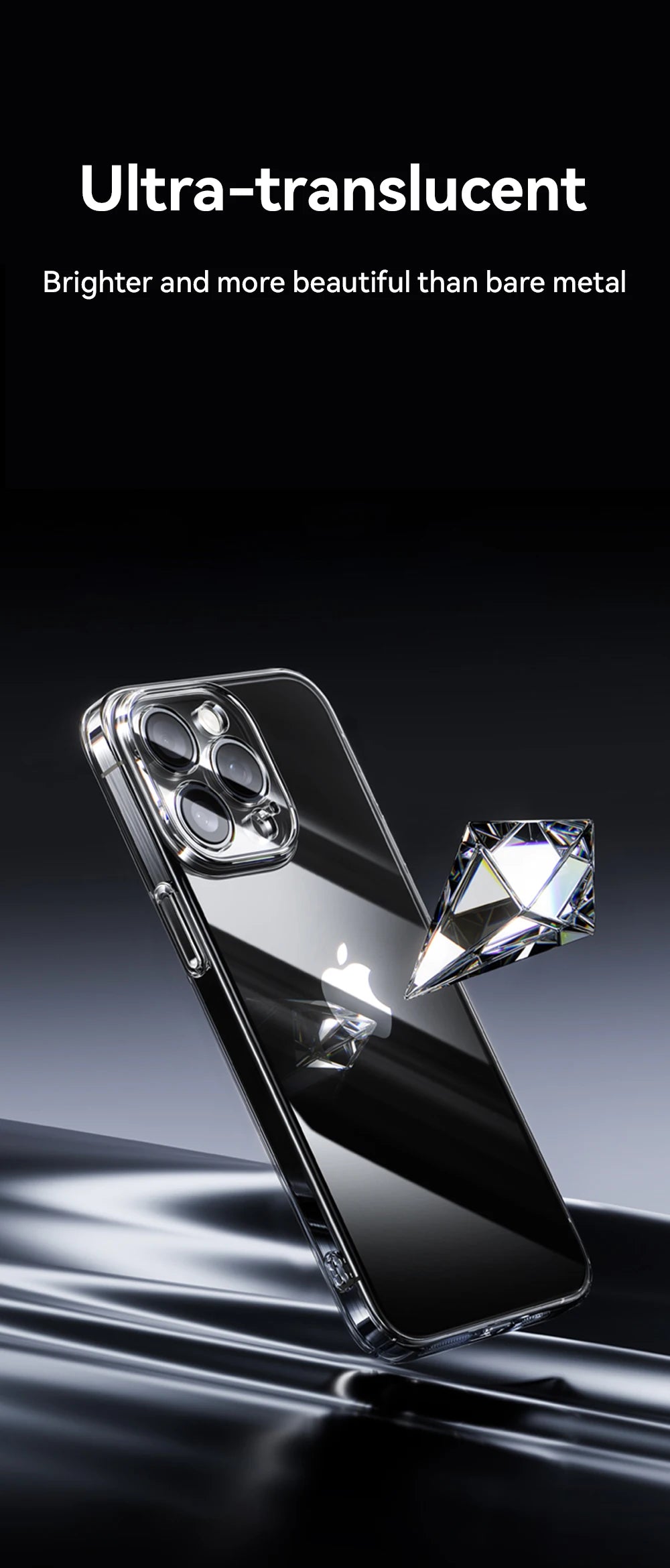 Joyroom Case For iPhone 17 Pro Max Case Crystal Transparent No Yellowing Lens Protection Cover For iPhone 16 Pro Shockproof Case