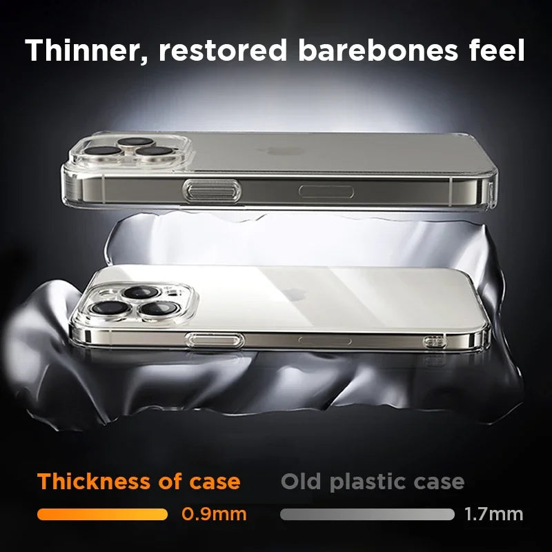 Joyroom Case For iPhone 17 Pro Max Case Crystal Transparent No Yellowing Lens Protection Cover For iPhone 16 Pro Shockproof Case