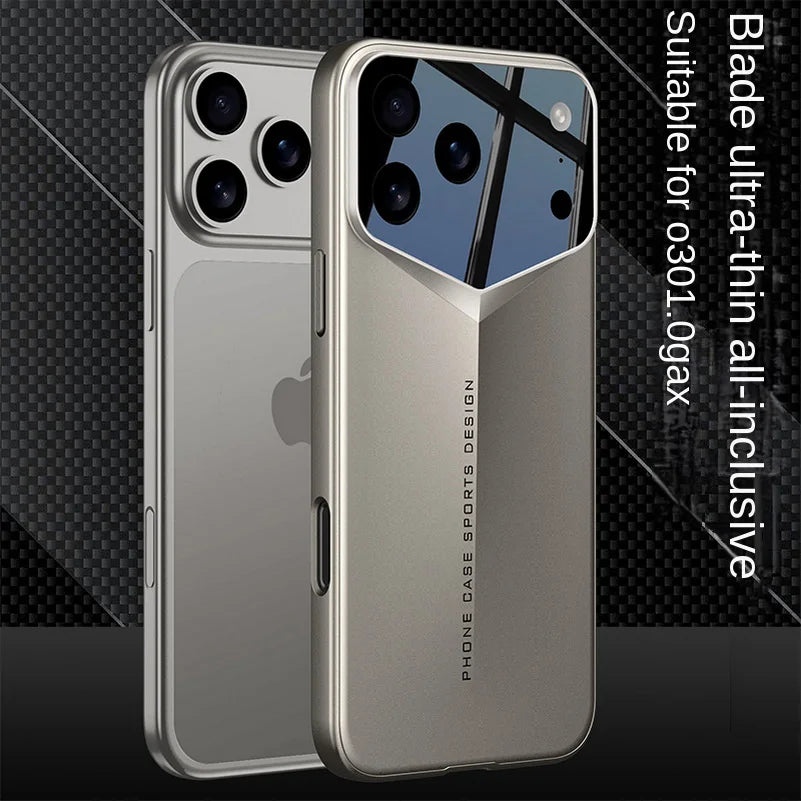 Blade Ultra-Thin Camera Height Enhancement Lens Phone Case for iPhone 17 Pro Max iPhone17 Pro Camera Protect Cover