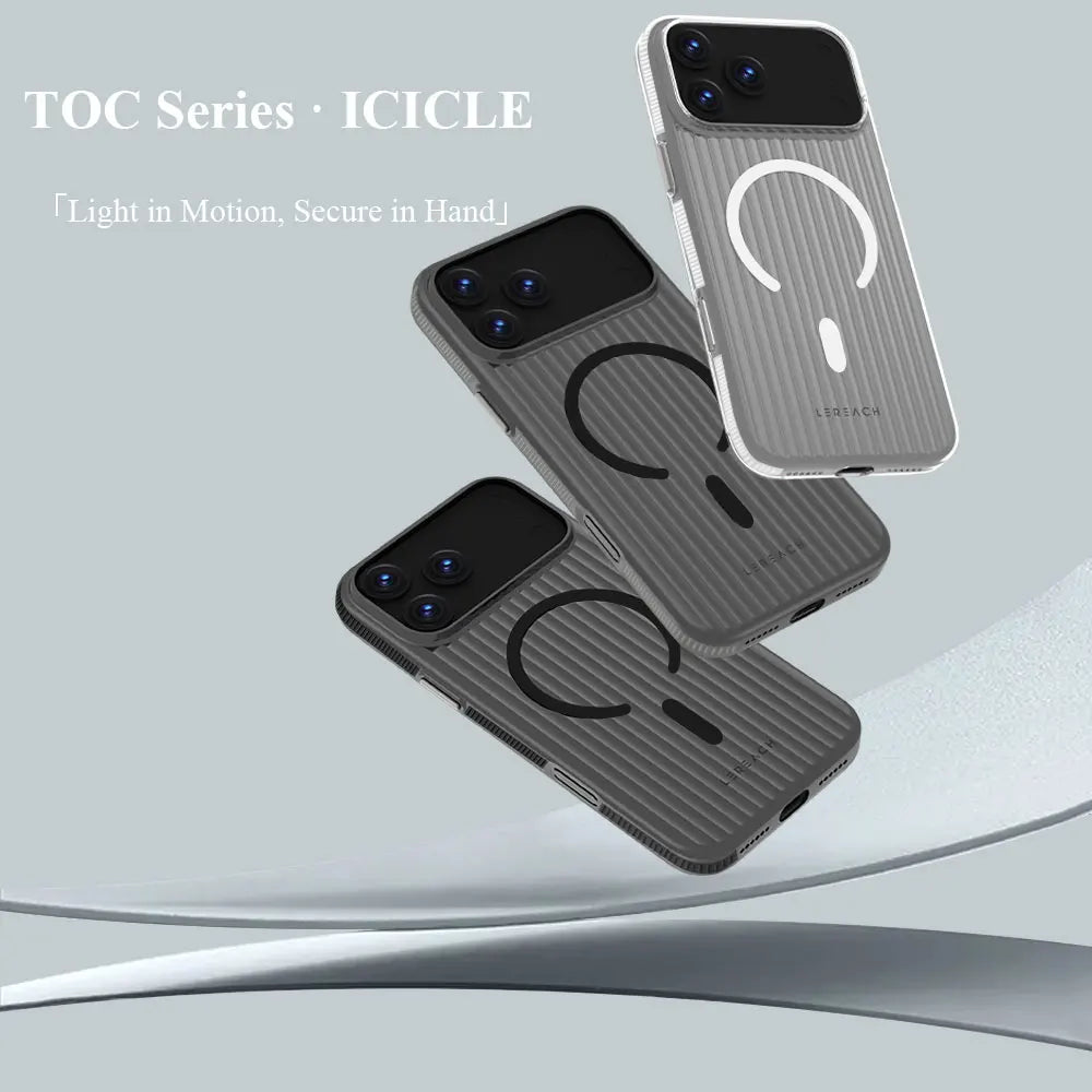 Lereach Magnetic Matte Phone Case for iPhone 17 Pro Max / 17 Air / 17 - PC+Magnet Material, Anti-slip Drop Protection