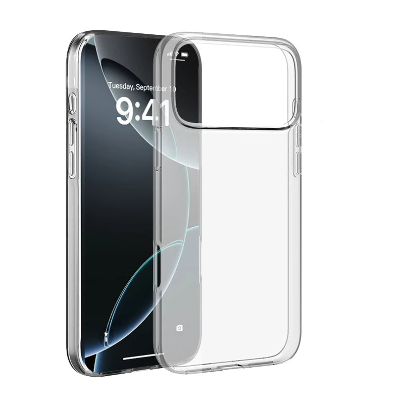 Luxury Silicone Soft Case For iPhone 17 Air Pro Max Ultra Thin Transparent Clear Back Cover For iPhone17 17ProMax Slim Shell