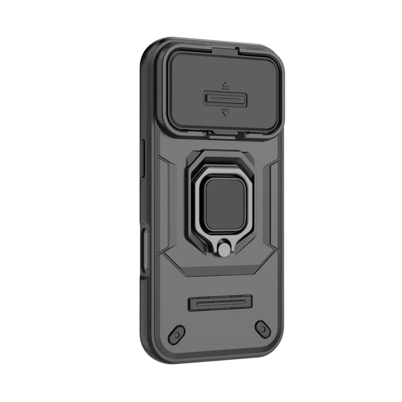 Armor Funda For iphone 17 Pro Max 5G Case Slide Camera Protect Ring Holder Cover For iphone17 Air Coque Capa