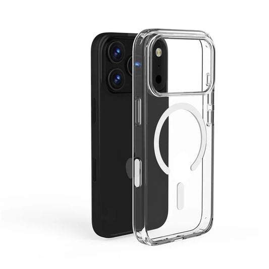 Crystal Transparent for Magsafe Magnetic Case For iPhone 17 17Pro 17 Pro Max 17 Air Clear Shockproof for Wireless Charge Cover