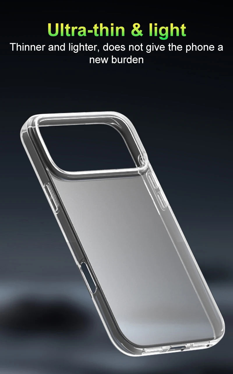 Luxury Silicone Soft Case For iPhone 17 Air Pro Max Ultra Thin Transparent Clear Back Cover For iPhone17 17ProMax Slim Shell