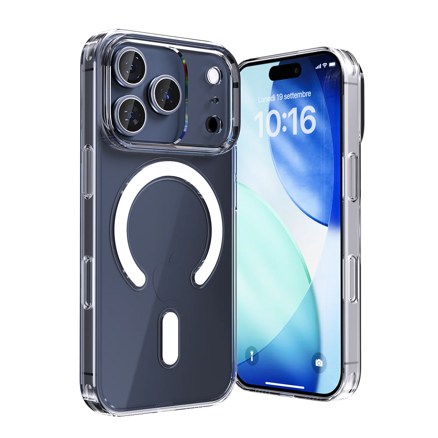 Bonola Magnetic Clear Case for iPhone 17 Pro Max/17 Hard PC HD Transparent Cover for iPhone 17 Air Shockproof Protective Cases