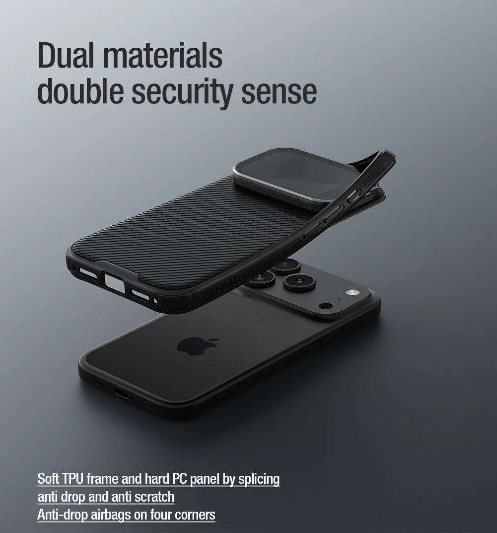 Nillkin for iPhone 17 Pro Max / 17 Pro Case CamShield Prop Camera Cover Transparent Stand Protection Back Cover Phone Case