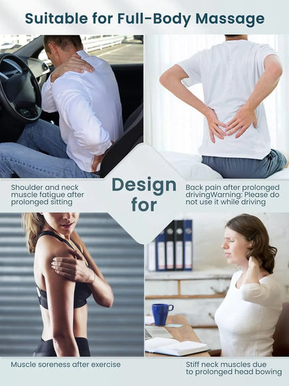 Shiatsu Neck & Shoulder Massager with Heat – Deep Kneading U-Shape Electric Massager